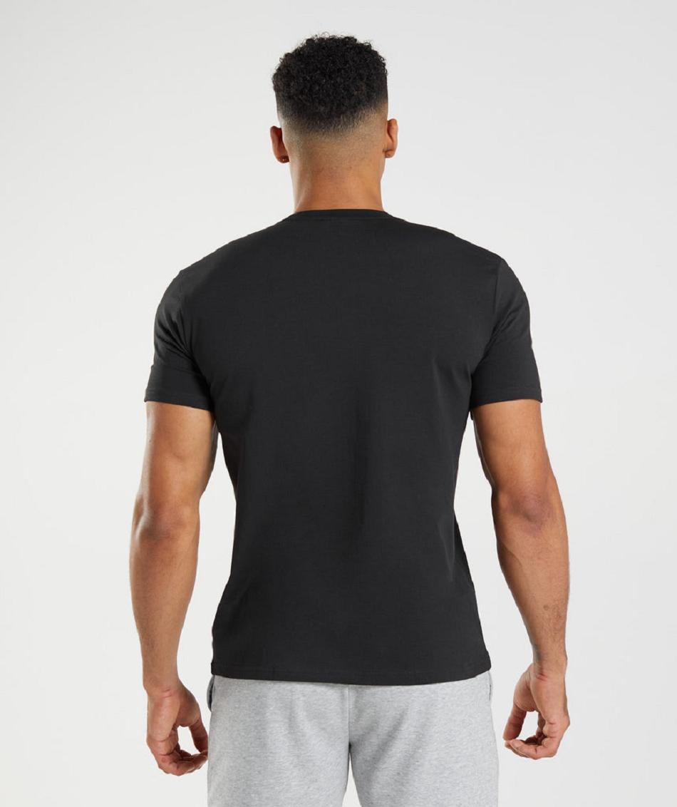 T Shirts Gymshark Block Hombre Negras | CO 3283FDN